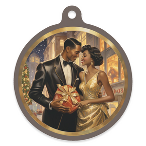 Vintage Romance 4" Round Metal Ornament - SOUTHERN CITY CHARM!