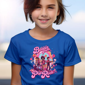 Bubble Gum Pop Rock Music-Themed Rock Concert youth t-shirt for Kids