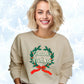 Christmas in Atlanta - Vintage Holiday Wreath Unisex Crewneck Sweatshirt