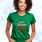 Christmas in Boston - Vintage Holiday Wreath Unisex Jersey Tee