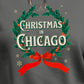 Christmas in Chicago - Vintage Holiday Wreath Unisex Hoodie