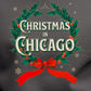 Christmas in Chicago - Vintage Holiday Wreath Unisex Crewneck Sweatshirt