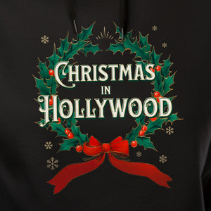 Christmas in Hollywood - Vintage Holiday Wreath Unisex Hoodie