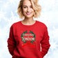 Christmas in London - Vintage Holiday Wreath Unisex Crewneck Sweatshirt