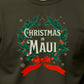 Christmas in Maui - Vintage Holiday Wreath Unisex Jersey Tee