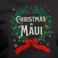 Christmas in Maui - Vintage Holiday Wreath Unisex Crewneck Sweatshirt