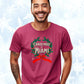 Christmas in Miami - Vintage Holiday Wreath Unisex Jersey Tee