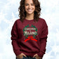 Christmas in Milano - Vintage Holiday Wreath Unisex Crewneck Sweatshirt