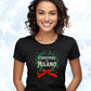 Christmas in Milano - Vintage Holiday Wreath Unisex Jersey Tee