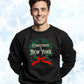 Christmas in New York - Vintage Holiday Wreath Unisex Crewneck Sweatshirt