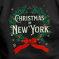 Christmas in New York - Vintage Holiday Wreath Unisex Crewneck Sweatshirt