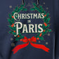 Christmas in Paris - Vintage Holiday Wreath Unisex Hoodie