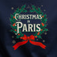 Christmas in Paris - Vintage Holiday Wreath Unisex Crewneck Sweatshirt