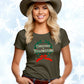 Christmas in Yellowstone - Vintage Holiday Wreath Unisex Jersey Tee