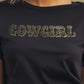 COWGIRL Sexy Western Gold Saloon Women’s Flowy Cropped t-shirt