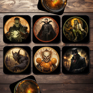 Vintage Halloween Drink Coasters - Classic Monsters Designs - Mark Spears Fans!