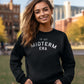 In My MIDTERM Era Dark Colored Sweatshirt - College University Crew/Swim-Style Pop Music Icon Homage Graphic