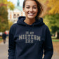 In My MIDTERM Era Dark Colored Hoodie - College University Athletic-Style Pop Music Icon Homage Graphic